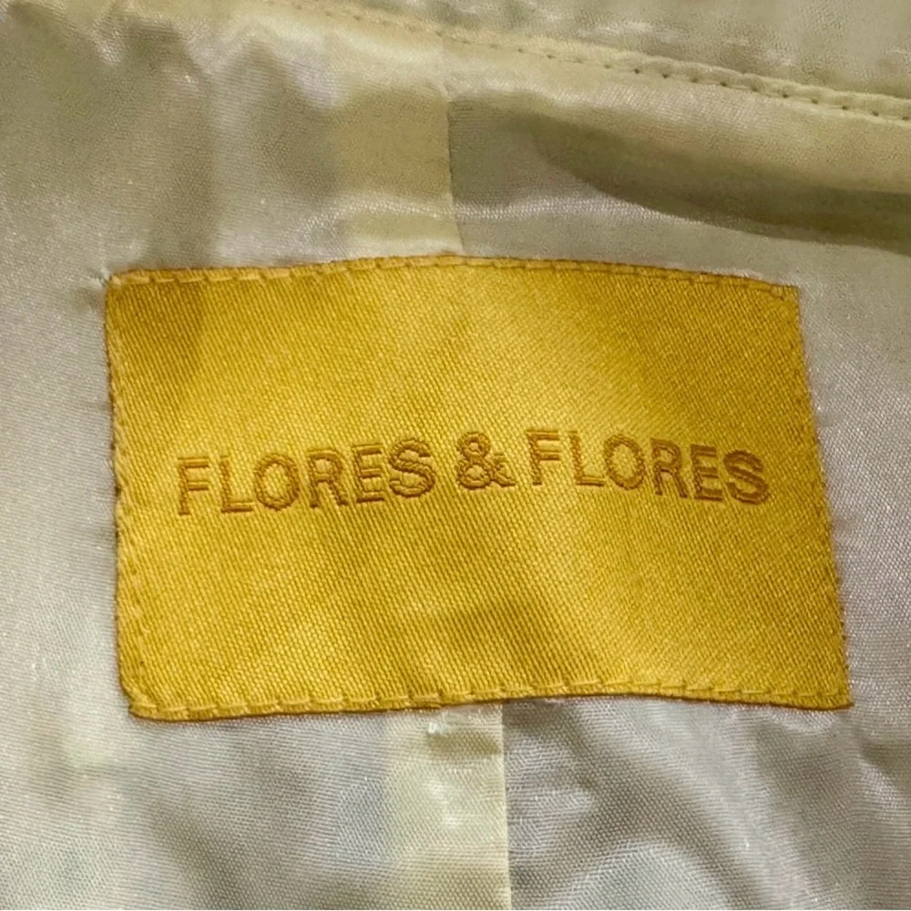 Vintage‎ Flores & Flores Seersucker Blazer + Satin Tank Set Green XS/S USA